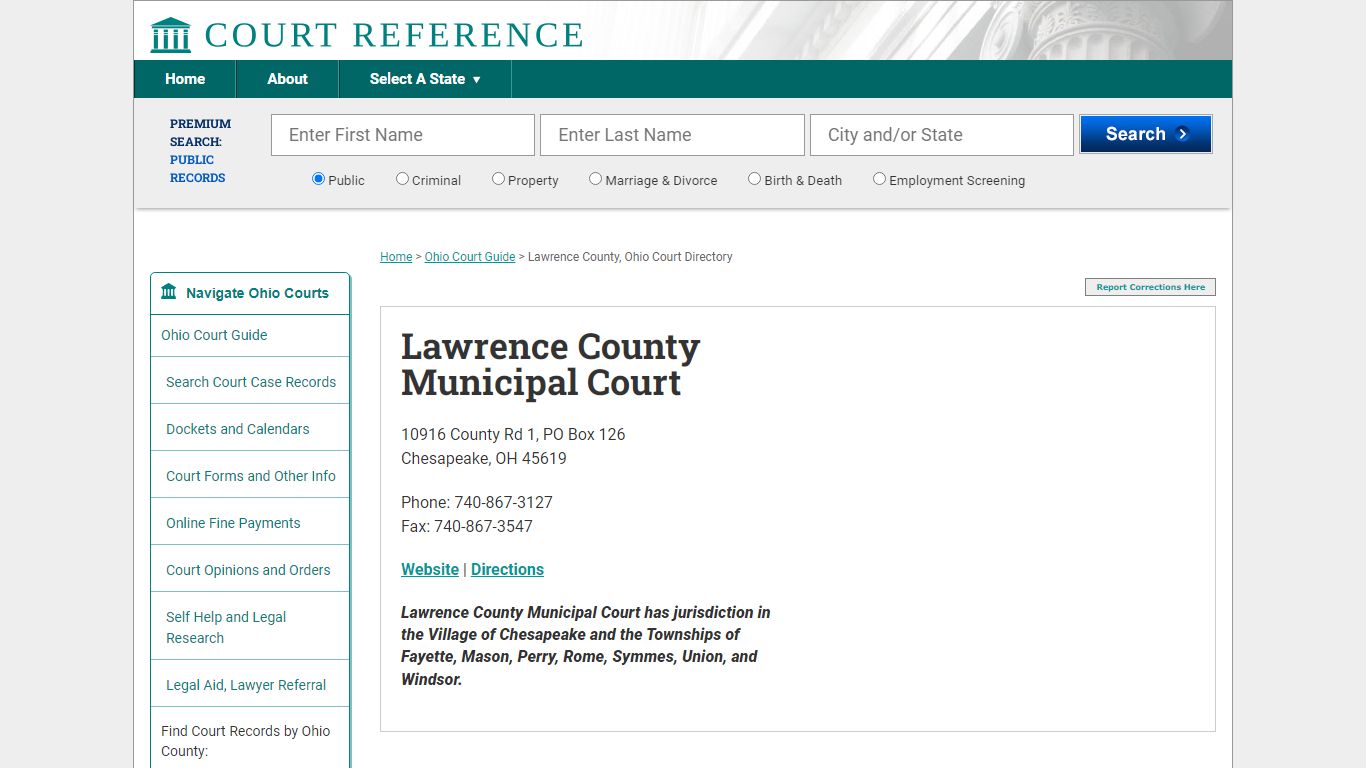 Lawrence County Municipal Court - Courtreference.com